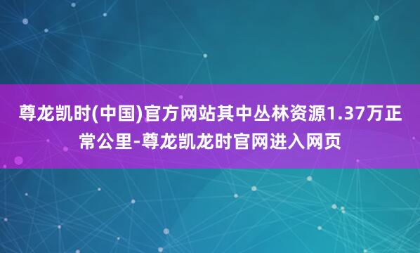 尊龙凯时(中国)官方网站其中丛林资源1.37万正常公里-尊龙凯龙时官网进入网页