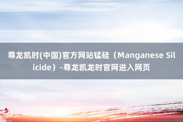 尊龙凯时(中国)官方网站锰硅（Manganese Silicide）-尊龙凯龙时官网进入网页